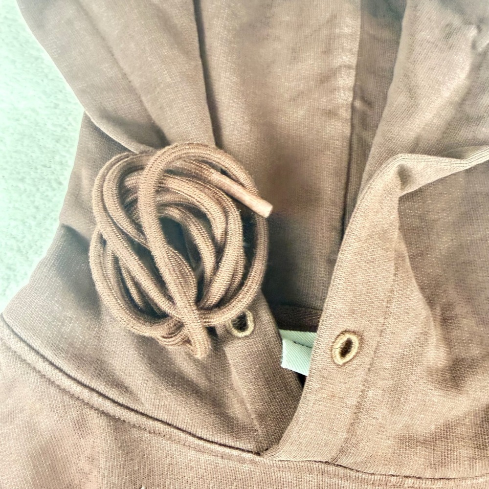 Drole de Monsieur Not From Paris Madame Brown Hoodie Mens Large Relaxed Fit - Picture 7 of 10